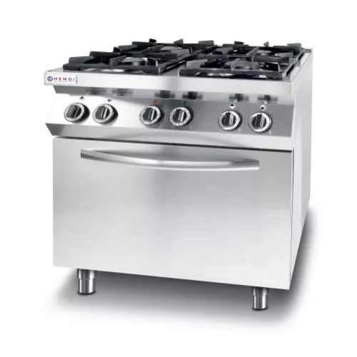 Kuchnia gazowa 4-palnikowa Kitchen Line z konwekcyjnym piekarnikiem elektrycznym GN 1/1