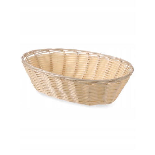 Koszyk - owalny z polirattanu - 230x150x65 mm
