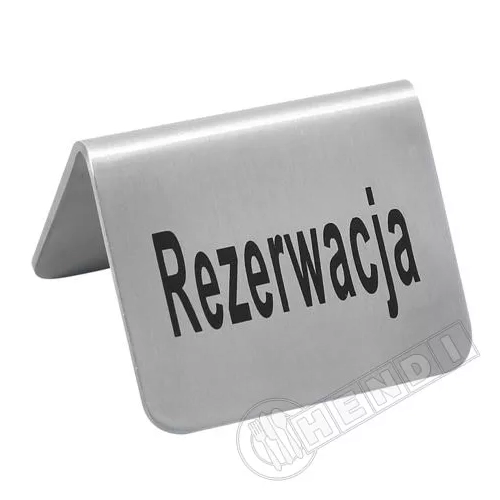 Tabliczka informacyjna "Rezerwacja" - zestaw 4 szt.