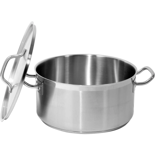 GARNEK NISKI Z POKRYWKĄ ZE STALI NIERDZEWNEJ 32x16CM 12,9L Yato YG-00043