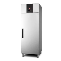 Szafa mroźnicza RQSEGM 700 R | GN 2/1 | stal z powłoką aluminiowo-cynkową | drzwi prawe | 700 l | 693x826x2008 mm