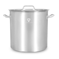 Garnek ze stali nierdzewnej z podziałką 21,2 l | 300x300 mm | z pokrywką | RQ13030