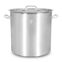 Garnek ze stali nierdzewnej z podziałką 50,2 l | 400x400 mm | z pokrywką RQ14040