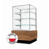 Witryna cukiernicza chłodnicza Dolce Visione Premium 700 | wnętrze ze stali nierdzewnej | 700x670x1300 mm