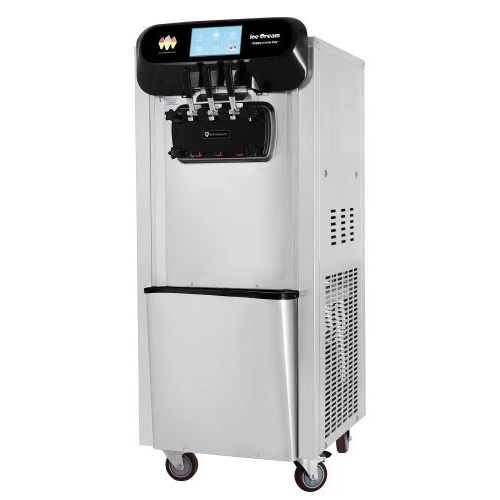 Maszyna do lodów włoskich | automat do lodów soft | 2 smaki + mix | nocne chłodzenie | wolnostojąca | 2x8 l