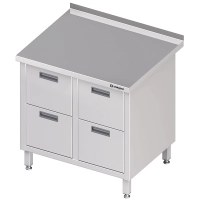 Stół przyścienny z blokiem czterech szuflad 840x700x850 mm