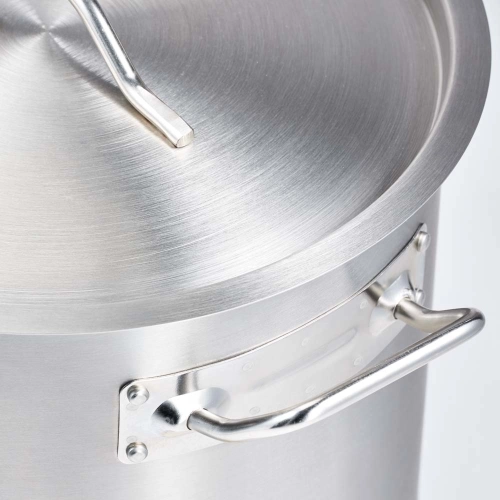 Garnek wysoki z pokrywką, stalowy, Ø 320 mm, V 20.9 l