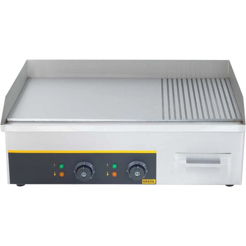 Płyta grillowa 1/2 gładka, 1/2 ryflowana, Gredil, P 3.5 kW, U 230 V