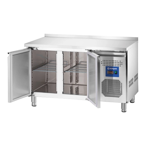 Stół chłodniczy z rantem, 2-drzwiowy, agregat po prawej stronie, V 282 l