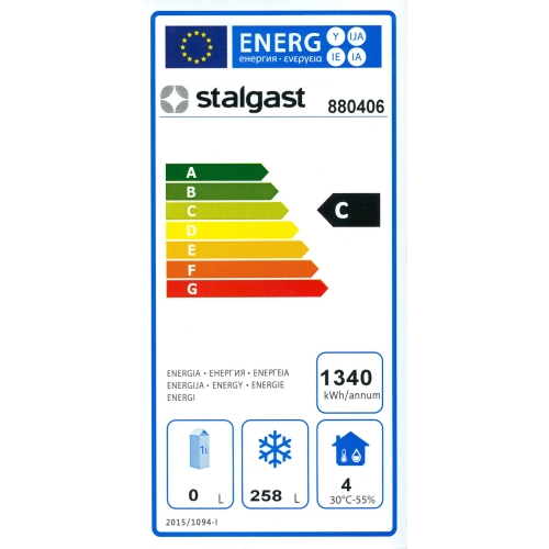 Szafa mroźnicza ze stali nierdzewnej, wnętrze z ABS, V 361 l